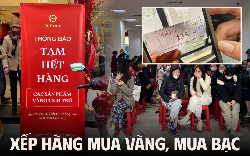 Người mua vàng, mua bạc hôm nay: Xếp hàng từ 3h sáng đến gần 11h trưa mới đến lượt, đi lúc 6-7h thì xác định về tay không