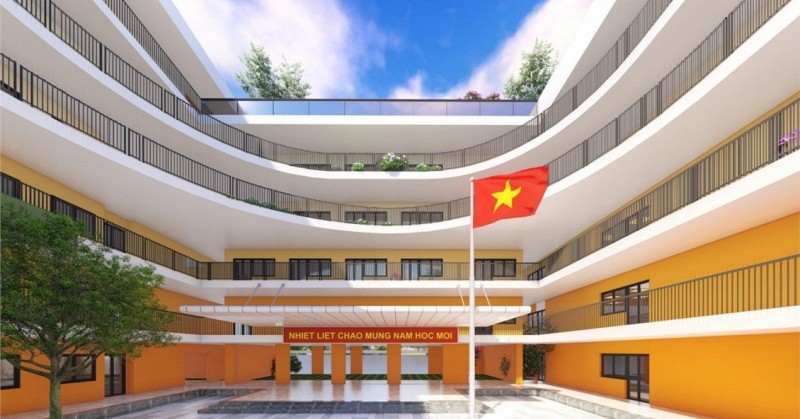 Cuối năm nay, khu Đống Đa, Hà Nội sẽ có 1 trường THPT mới cực XỊN: Diện tích xây dựng hơn 2.000m2, nhìn ảnh phối cảnh mà mê!