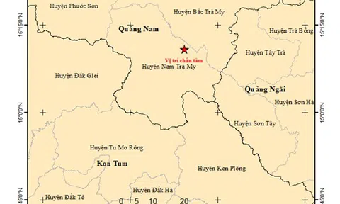 Liên tiếp xảy ra động đất tại huyện Nam Trà My