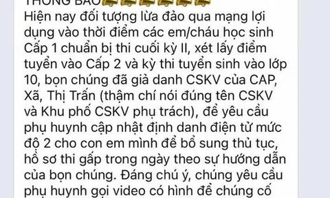 TP HCM: Nhiều trường học cảnh báo khẩn chiêu lừa đảo nhắm đến phụ huynh trong kỳ tuyển sinh đầu cấp