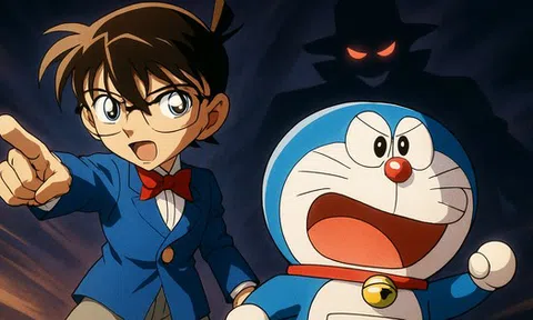 Cảnh tượng fan truyện tranh không bao giờ dám tưởng tượng: Khi Conan gặp Doraemon, họ sẽ là bộ đôi thay đổi mọi cuộc đời!