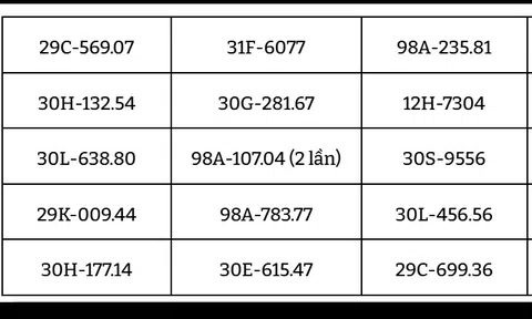 206 chủ xe đi lấn làn có biển số sau cần nhanh chóng nộp phạt nguội theo Nghị định 168