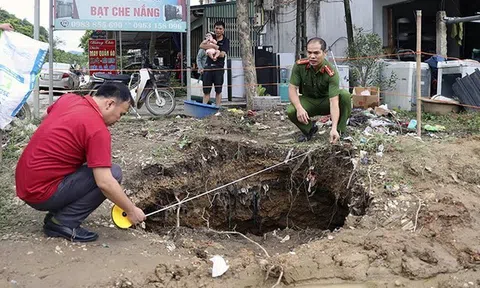 Xuất hiện hố "tử thần" có đường kính gần 3m ở Tuyên Quang