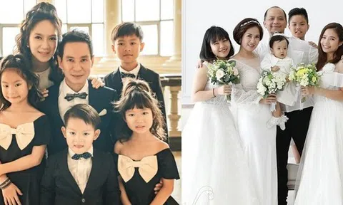 Những ông bố đông con nhất showbiz Việt: Bận rộn tới mấy vẫn hết lòng quan tâm, yêu thương các con