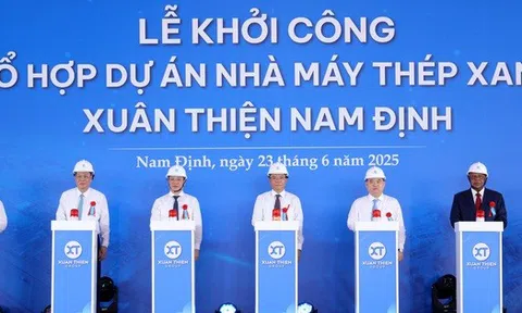 Phó Thủ tướng Lê Thành Long ấn nút khởi công Tổ hợp Thép xanh gần 100.000 tỷ