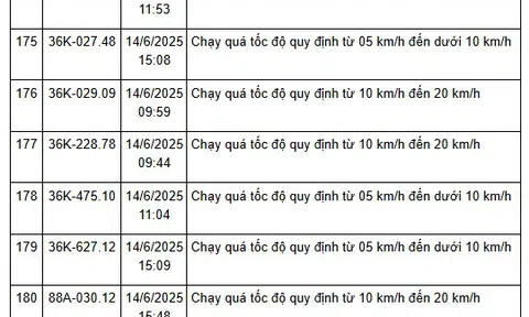 208 xe có biển số sau nhanh chóng nộp phạt nguội theo Nghị định 168: vi phạm cùng 1 lỗi mức phạt lên tới 8 triệu đồng
