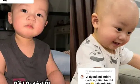 Clip siêu chữa lành: 6 triệu người ngồi xem em bé có điệu cười cực chất - cười như xe công nông nổ máy!