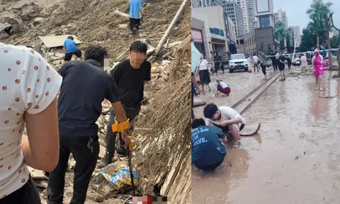 Gần 20kg vàng, đá quý bị nước lũ cuốn trôi khỏi một cửa hàng, người dân mang máy dò kim loại đến tìm