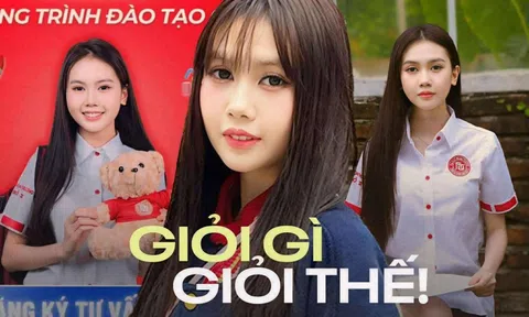 Xuất hiện trên poster của Đại học Ngoại thương, nữ sinh bất ngờ gây sốt MXH: Xinh gái còn học giỏi, đã thế còn có tài lẻ như này đây!