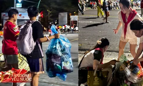 Dọn sạch rác sau buổi Tổng hợp luyện đầu tiên ở Hà Nội: Mỗi người 1 tay, các cô chú vệ sinh môi trường đỡ cực!