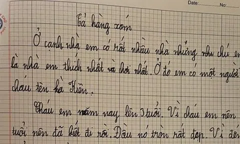 Bài văn tả hàng xóm của học sinh tiểu học khiến dân mạng cười đứt ruột: "Phen này láng giềng lục đục"