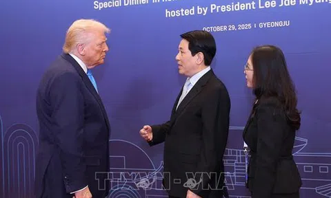 Chủ tịch nước Lương Cường gặp Tổng thống Hoa Kỳ Donald Trump