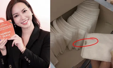Toàn cảnh vụ bông tẩy trang có dòi mua trên livestream Hannah Olala