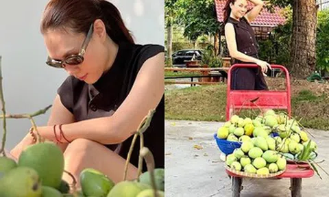 Mỹ Tâm 'rất ngầu' tạo dáng ở nhà vườn rộng như biệt phủ, Xuân Hinh hát chầu văn