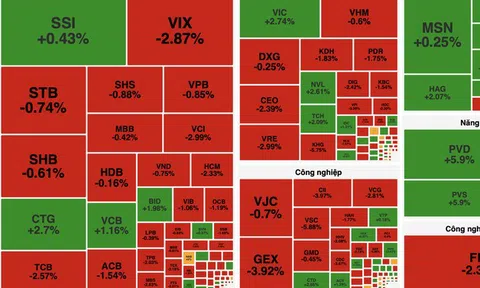 Thị trường giằng co, VN-Index tăng nhẹ gần 3 điểm nhờ lực đỡ từ nhóm trụ