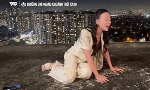 Diễn viên Phương Oanh khóc sưng mắt ở hậu trường tập phim gây bão trên VTV