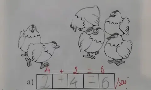 Bài toán lớp 1 khiến cộng đồng mạng chia phe tranh luận