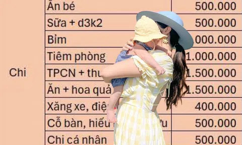 Lương hơn 10 triệu nuôi 1 con nhỏ, bảng chi tiêu tiết lộ điều đáng buồn