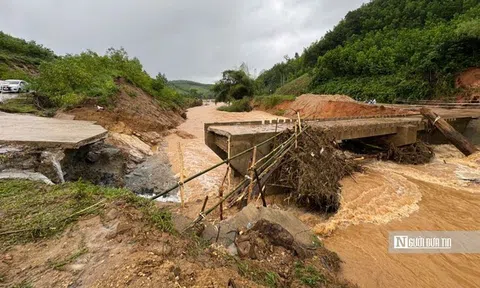 Sập cầu ở Quảng Ngãi, 288 hộ dân bị cô lập, chính quyền khẩn cấp làm cầu tạm