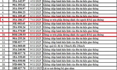 69 chủ xe dừng, đỗ không đúng quy định sau nhanh chóng nộp phạt nguội theo Nghị định 168