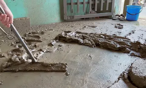 Nhà sao Vbiz ngập bùn đất sau lũ: Cả gia đình tất bật dọn dẹp, thiệt hại 2 xe máy