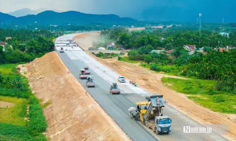 Cao tốc Quảng Ngãi – Hoài Nhơn thi công xuyên đêm chạy nước rút