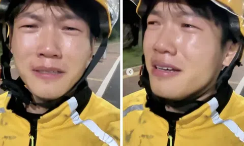 Đang giao đồ ăn, shipper bật khóc giữa đường, nức nở kể lại lý do khiến MXH lặng người