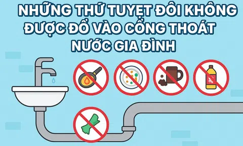 8 thứ tuyệt đối không được đổ vào cống thoát nước gia đình