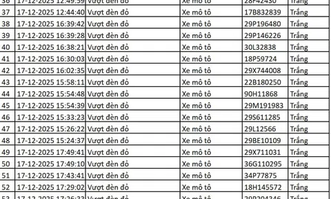 113 chủ xe máy, ô tô có biển số sau nhanh chóng nộp phạt nguội theo Nghị định 168