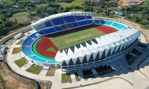 Toàn cảnh sân vận động hơn 500 tỷ đồng công trình thể thao lớn nhất miền núi phía Bắc