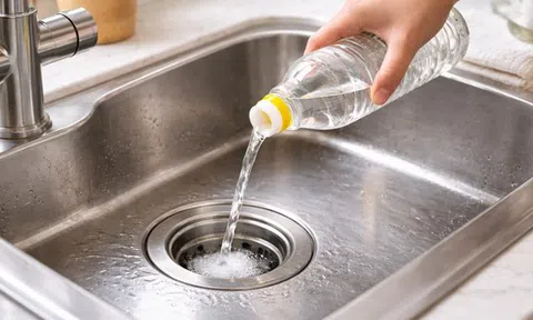 Học mẹ tôi: Chỉ cần đổ giấm vào đúng chỗ này, bếp sạch bóng - không làm là rất dễ tắc nghẽn cả tuần