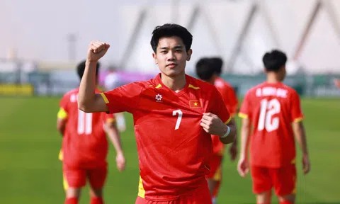 Ảnh: Hotboy U23 Việt Nam Đình Bắc, Hiểu Minh "xé lưới" U23 Jordan tại giải U23 châu Á