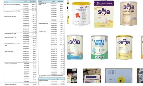 Chi tiết danh sách các dòng sữa NAN bị Nestlé thu hồi