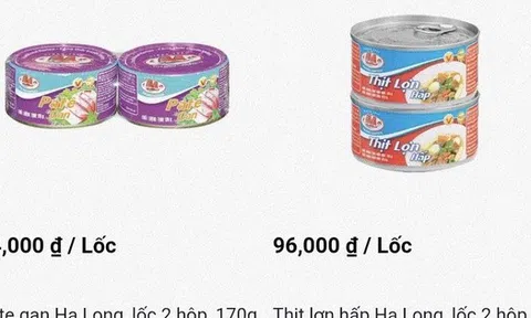 Một siêu thị thông báo thu hồi đồ hộp Hạ Long trên toàn hệ thống