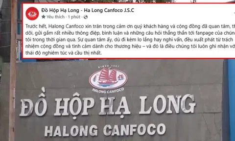 Fanpage Đồ hộp Hạ Long thông báo "tiêu diệt được viruss tả lợn châu Phi”, sản phẩm vẫn đảm bảo nhưng 15 phút thì xoá