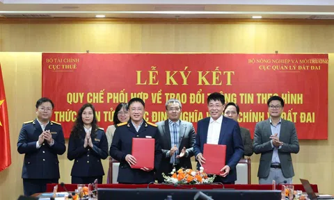 Liên thông dữ liệu điện tử trong xác định nghĩa vụ tài chính về đất đai