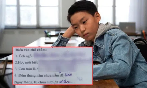 Học sinh tiểu học điền câu thành ngữ "Ếch ngồi..." khiến dân tình cười đau ruột: Sai rành rành nhưng lại thấy... có lý!