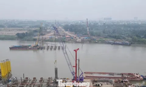 Cầu Trần Hưng Đạo gần 16.000 tỷ đồng thi công xuyên Tết, phấn đấu hoàn thành hạng mục cọc khoan nhồi