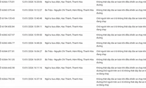 100 chủ xe không thắt dây an toàn, sử dụng điện thoại… có biển số sau nhanh chóng nộp phạt nguội theo Nghị định 168