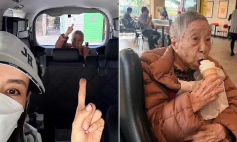 Nữ diễn viên vào viện dưỡng lão, đón người giúp việc 102 tuổi về ăn Tết gây xúc động
