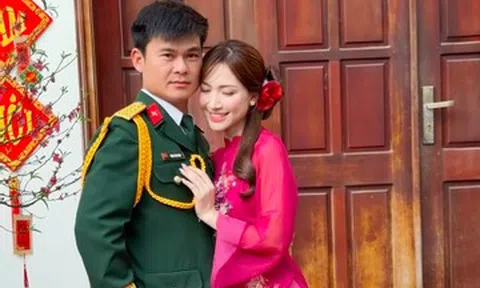 Đại úy Thăng Văn Cương viết về Hòa Minzy: 'Anh yêu em, vợ ơi'