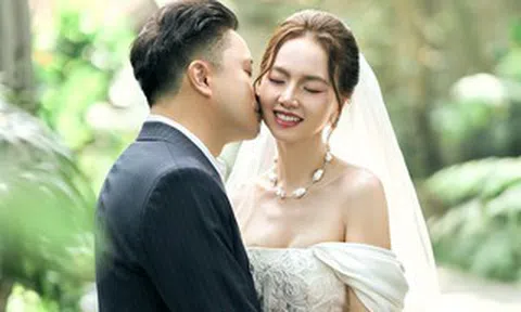 Đinh Ngọc Diệp đẹp lung linh hóa cô dâu bên Victor Vũ