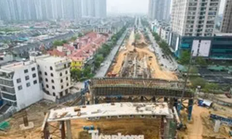 Nút giao nghìn tỷ Vành đai 3,5 - Đại lộ Thăng Long dần thành hình