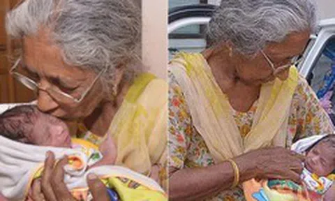 Cụ bà 72 tuổi sinh bé trai khỏe mạnh với chồng 80 tuổi