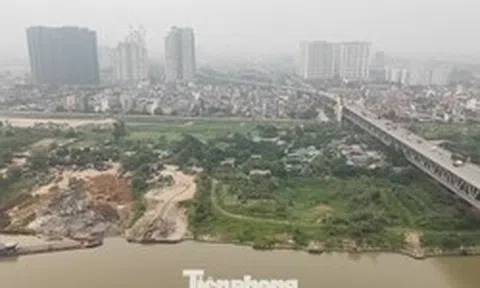 Cận cảnh khu đất dự án công viên đầu tiên tại Trục đại lộ cảnh quan sông Hồng