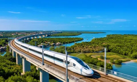 Phối cảnh đường sắt tốc độ cao Hà Nội - Quảng Ninh do VinSpeed đầu tư