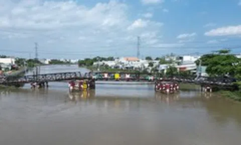 Cận cảnh công trường cầu gần 500 tỉ đồng nối TPHCM với cửa ngõ đi Tây Ninh