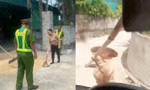 Công an làm việc với người phụ nữ phơi lúa giữa đường, cầm bồ cào đánh tài xế trong video gây xôn xao