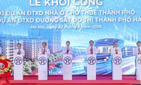 Thủ tướng dự lễ khởi công 5 tuyến đường sắt, 3 dự án nhà ở cho thuê tại Hà Nội với tổng vốn hơn 1,3 triệu tỷ đồng