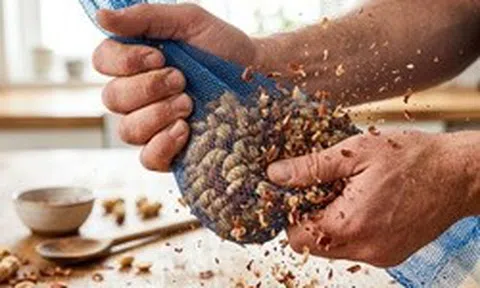 Mẹo bóc vỏ đậu phộng nhanh